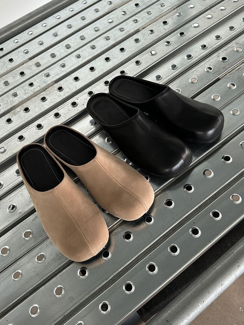 ASCLO Leather & Suede Slippers (2color)