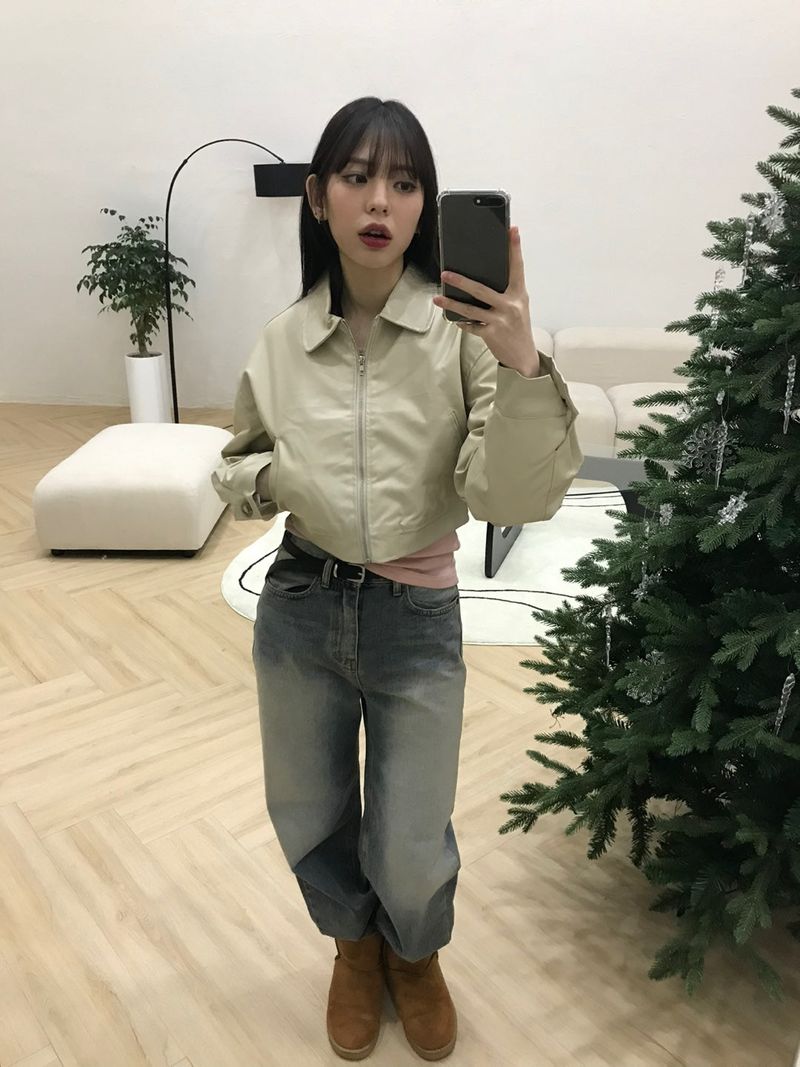 Malo short leather jacket