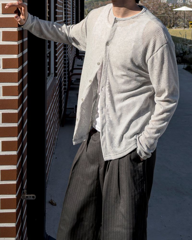 Erin Summer Linen Ribbed Cardigan