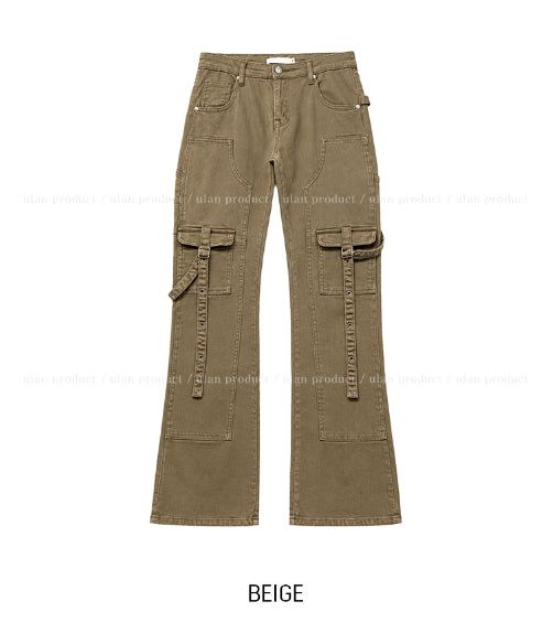More Belted Low Bootcut Pants