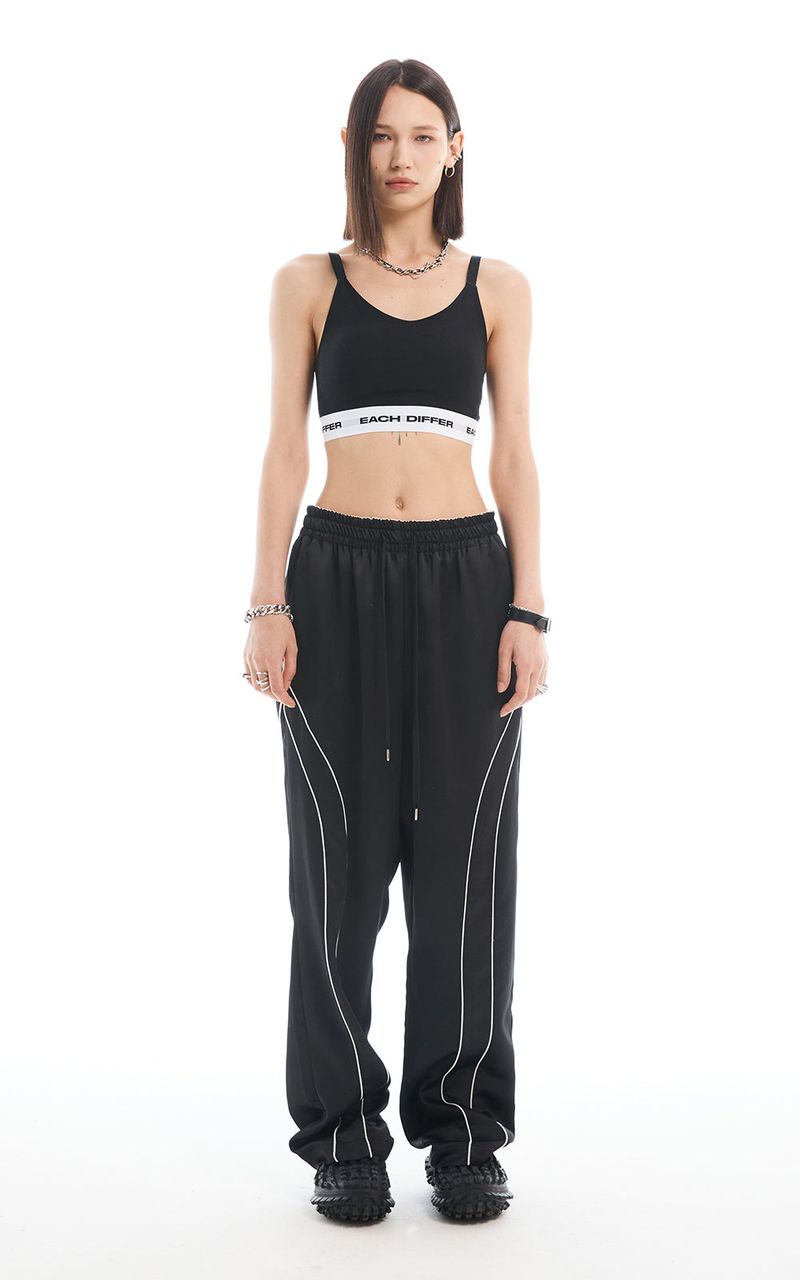 SATIN LINE PANTS_BLACK