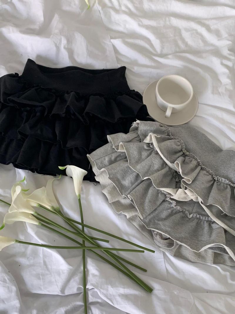 cotton frill cancan skirt