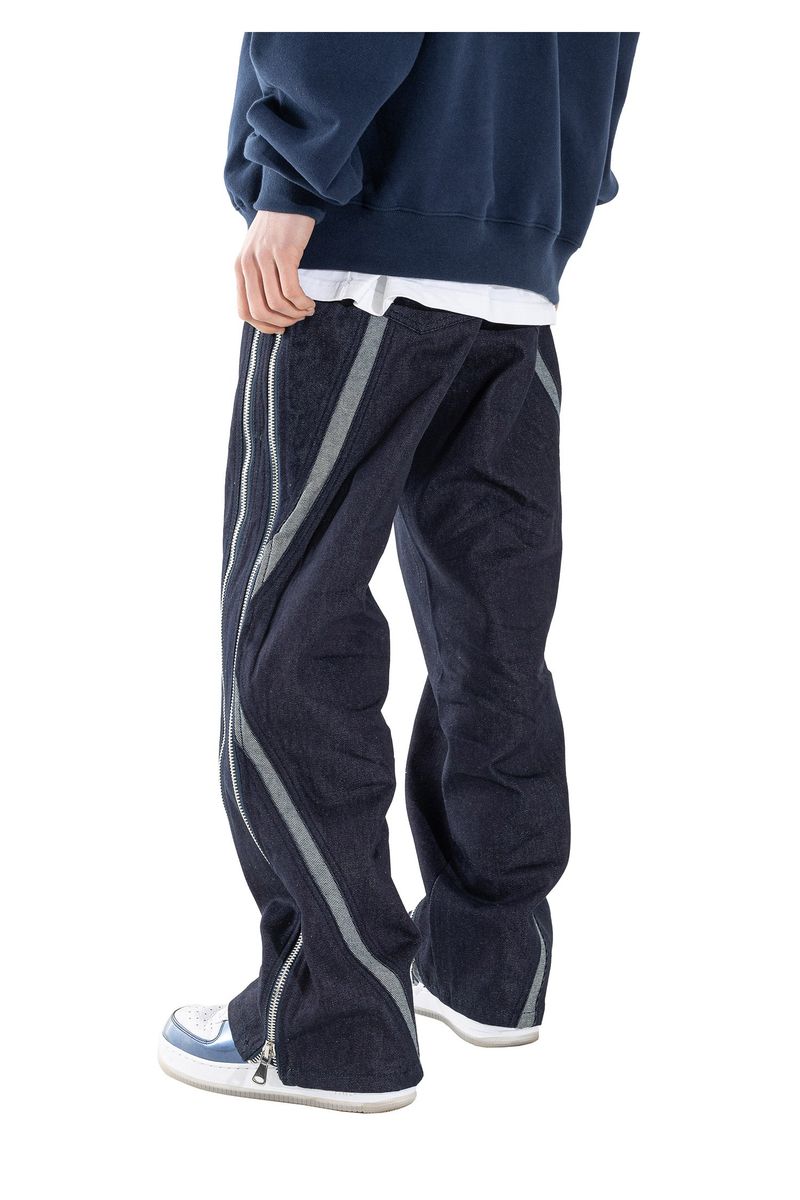 OBLIQUE MS ZIPPER DENIM