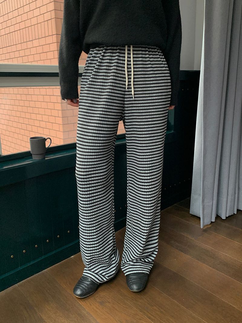[MADE] Dayner Striped Elastic Waist Pants