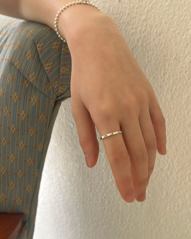 Hove cross ring (silver) *1PCS