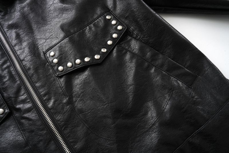 Bono Stud Leather Short Jacket