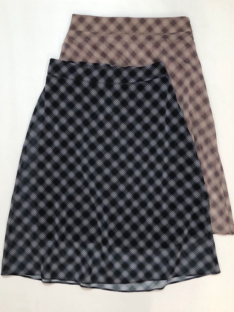 Plaid Midi Skirt