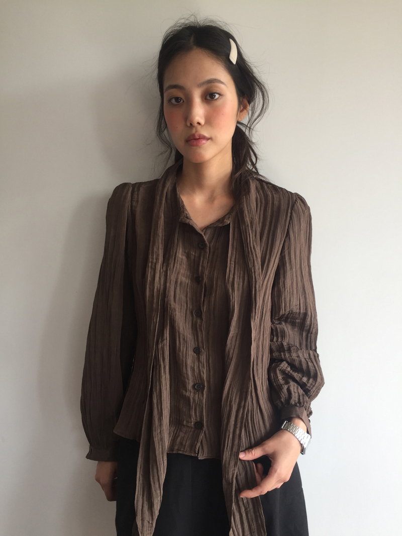 Mer tie blouse (2color)