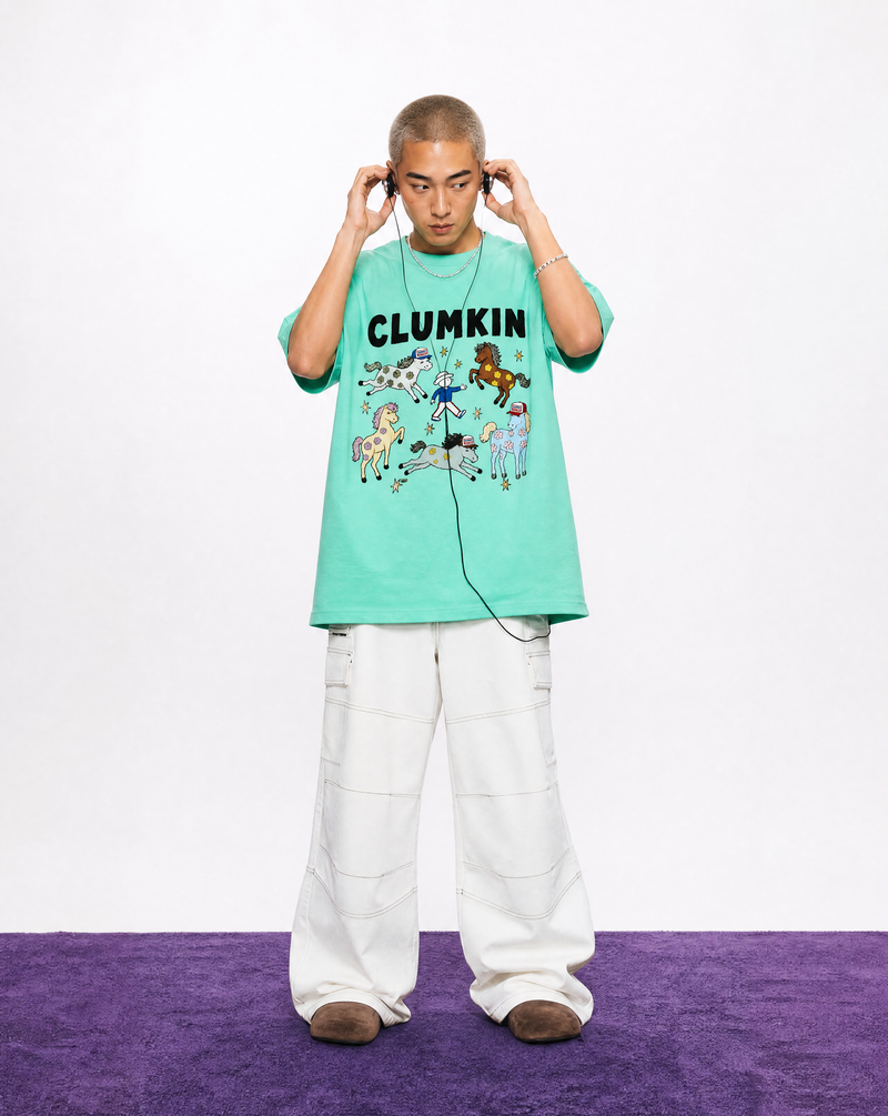 クレイジーホースグラフィックTシャツ (MINT)