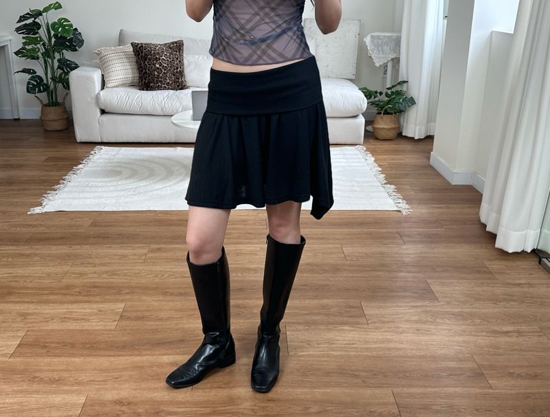 roll mini skirt