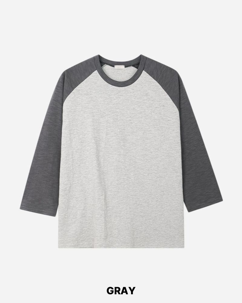 Pitch Slub Three Quarter Sleeve T