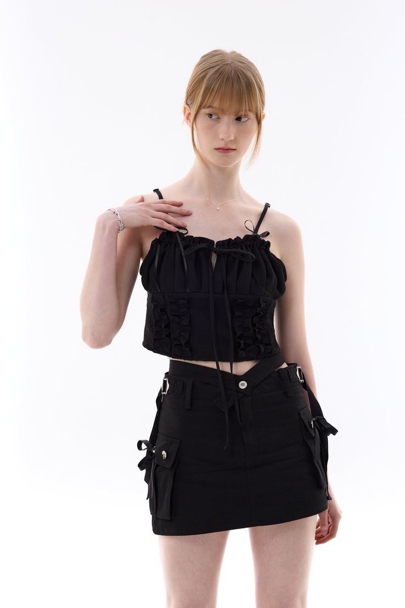 GAGA RIBBON BUSTIER / BLACK