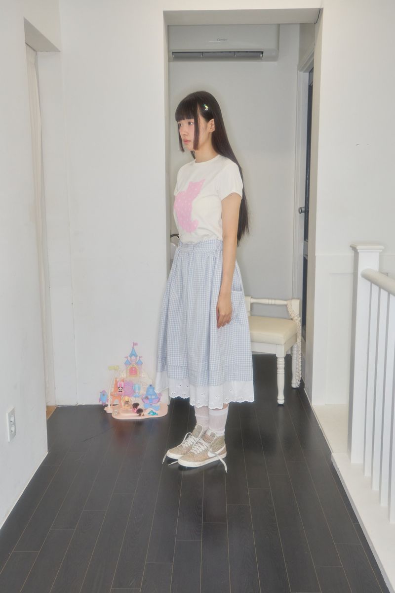BONO POCKET GINGHAM SKIRT (BLUE)