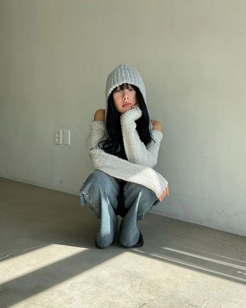Trapper Hat Knit - Grey