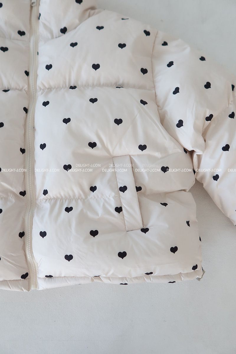 Heart crop short padded coat