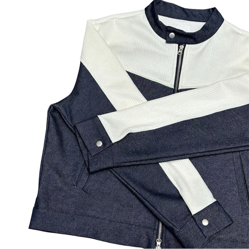 Sonic Color Block Biker Jacket (2 Colors)