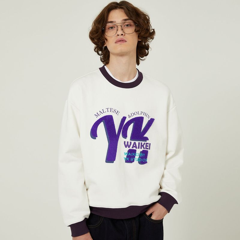 YK boucle artwork sweatshirt
