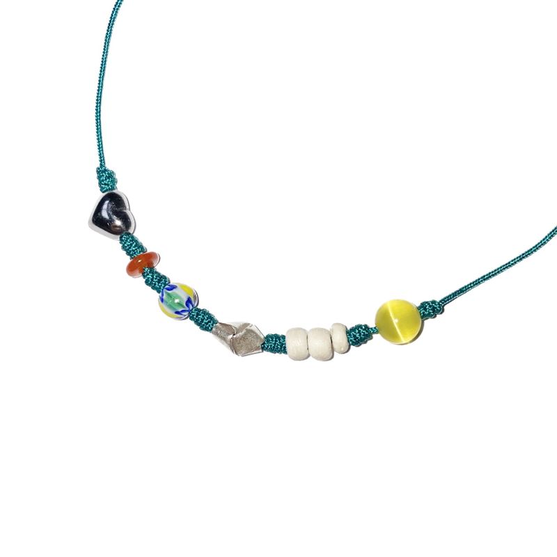 blue-green gemstone necklace