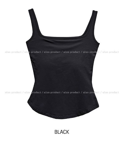 [U-BASIC] Tommy Basic Square Neck Sleeveless (+With Cup)