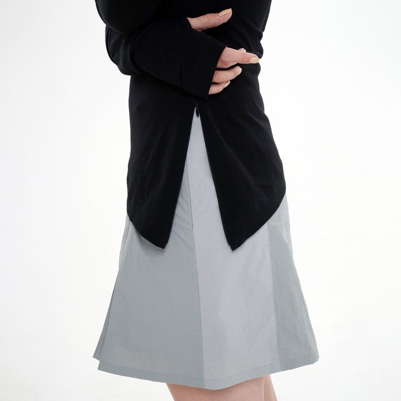 CUTOUT ZIPPER TOP(BLACK)
