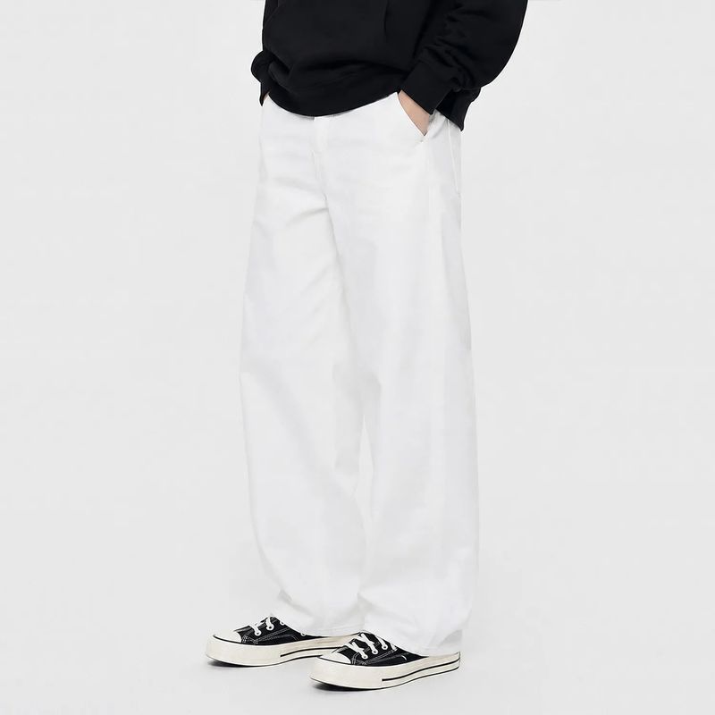 NTET（エヌティーイーティー）の「ベーシック ウォッシング ワイド コットン パンツ(white)（パンツ）」