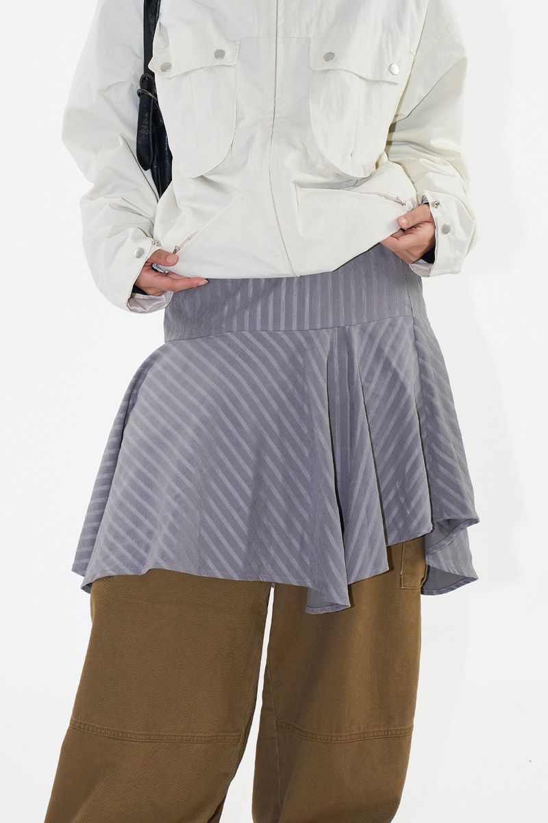 Raucohouse（ラウコハウス）の「Vein stripe midi skirt（Skirts）」