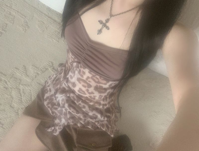 Rayz Leopard Long Lace Top (brown)