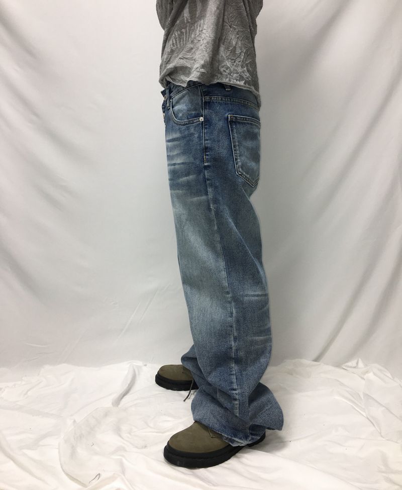 5-Button Fly Flared Denim Pants