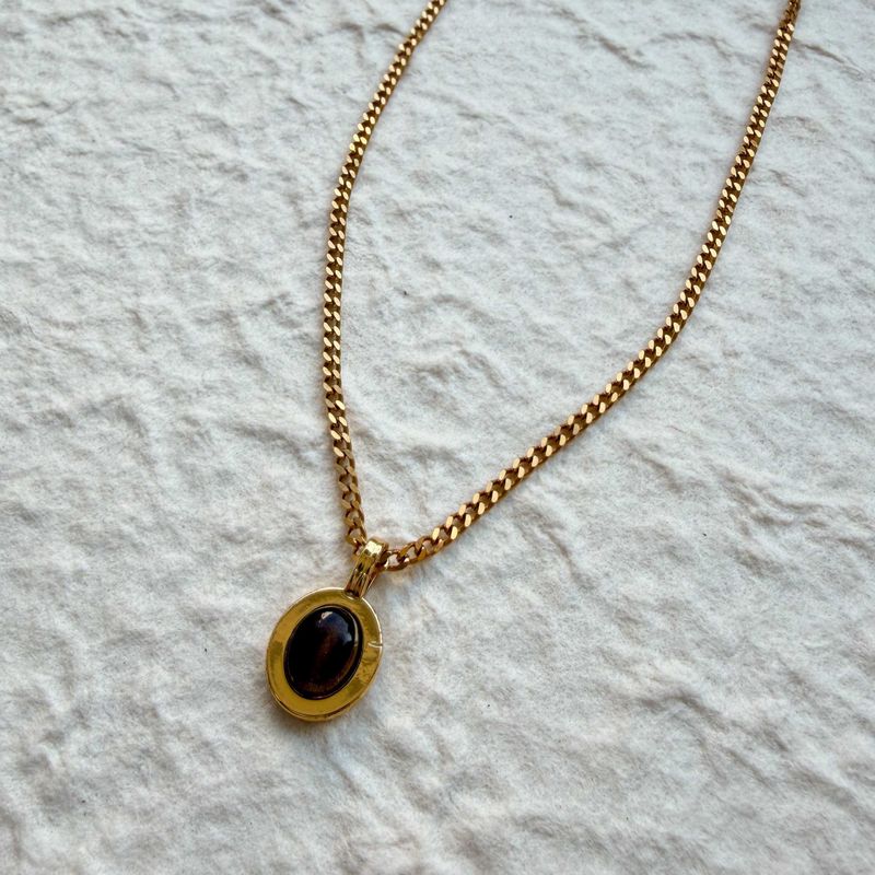 Amber Gold Necklace