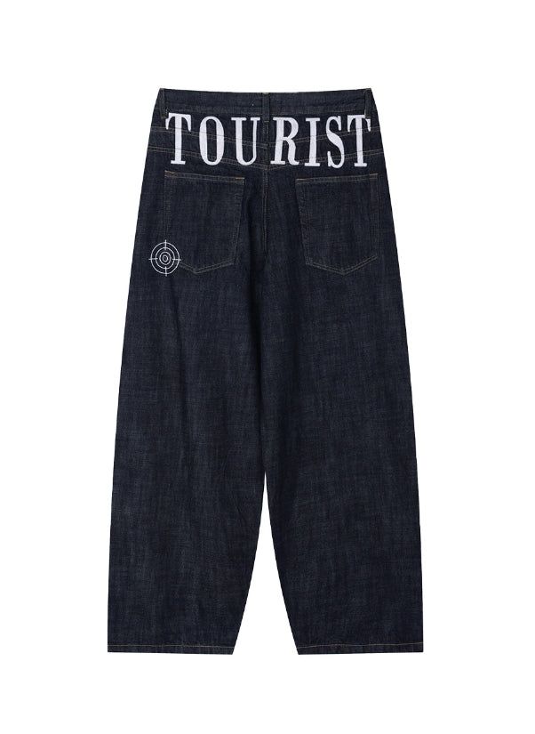 Dape embroidered fly denim pants