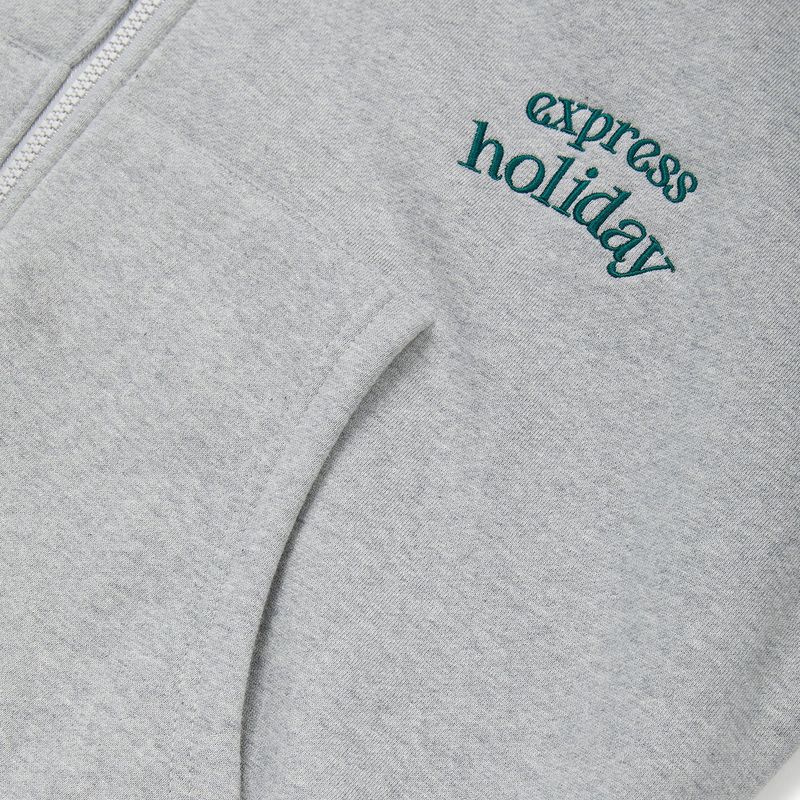 Side Logo 2Way Hood Zip-Up_Melange