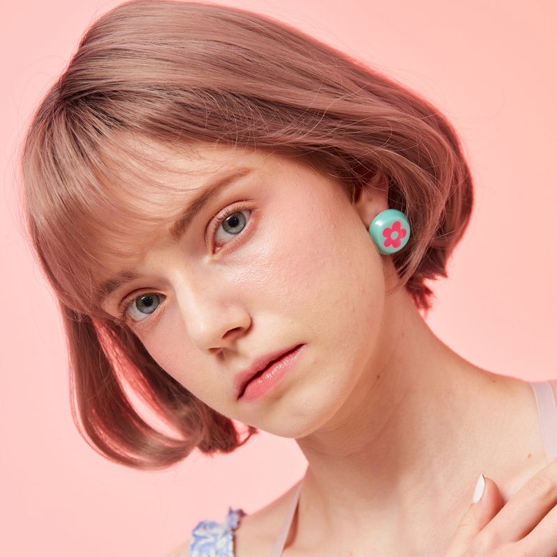 Flower Button - mint