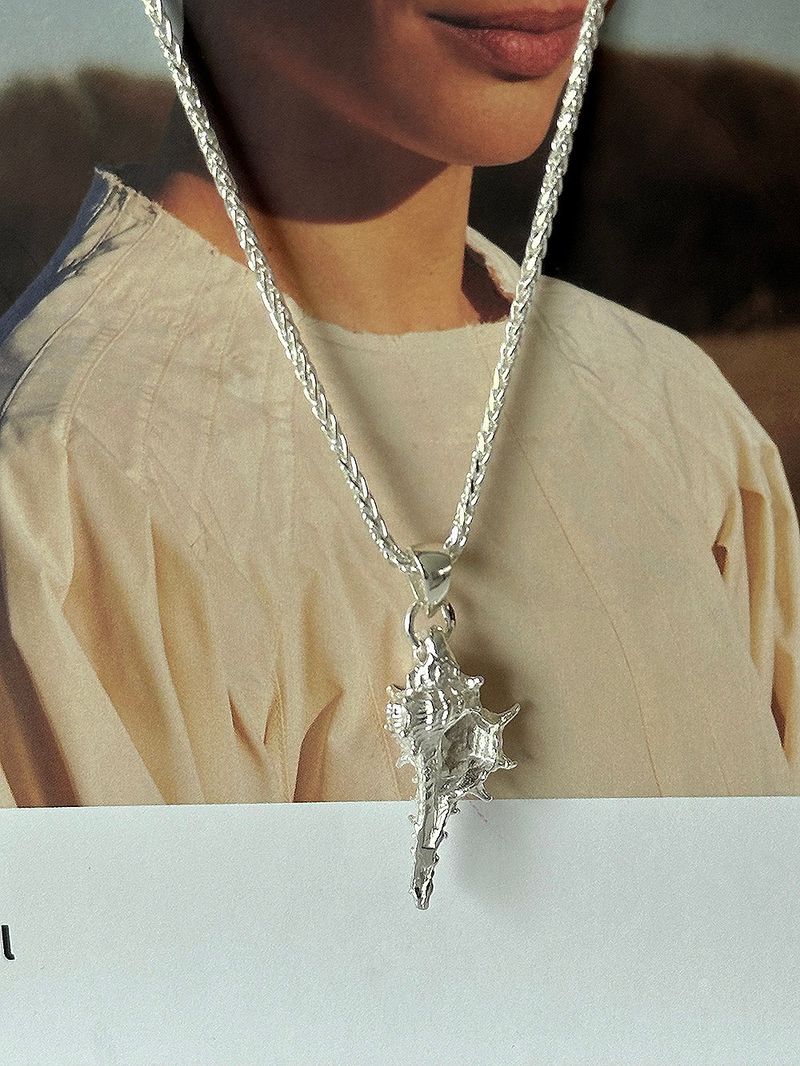 [925silver] Top shell necklace