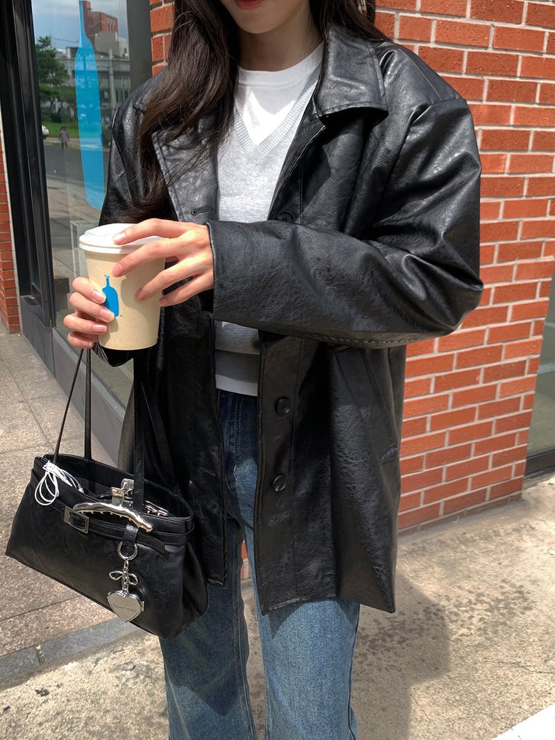 [MADE] Blending leather jacket