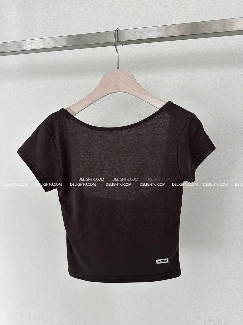 Class Patch Back Slit Short Sleeve Tee