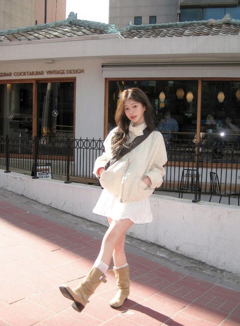 Shirring Buckle Middle Boots (2color)