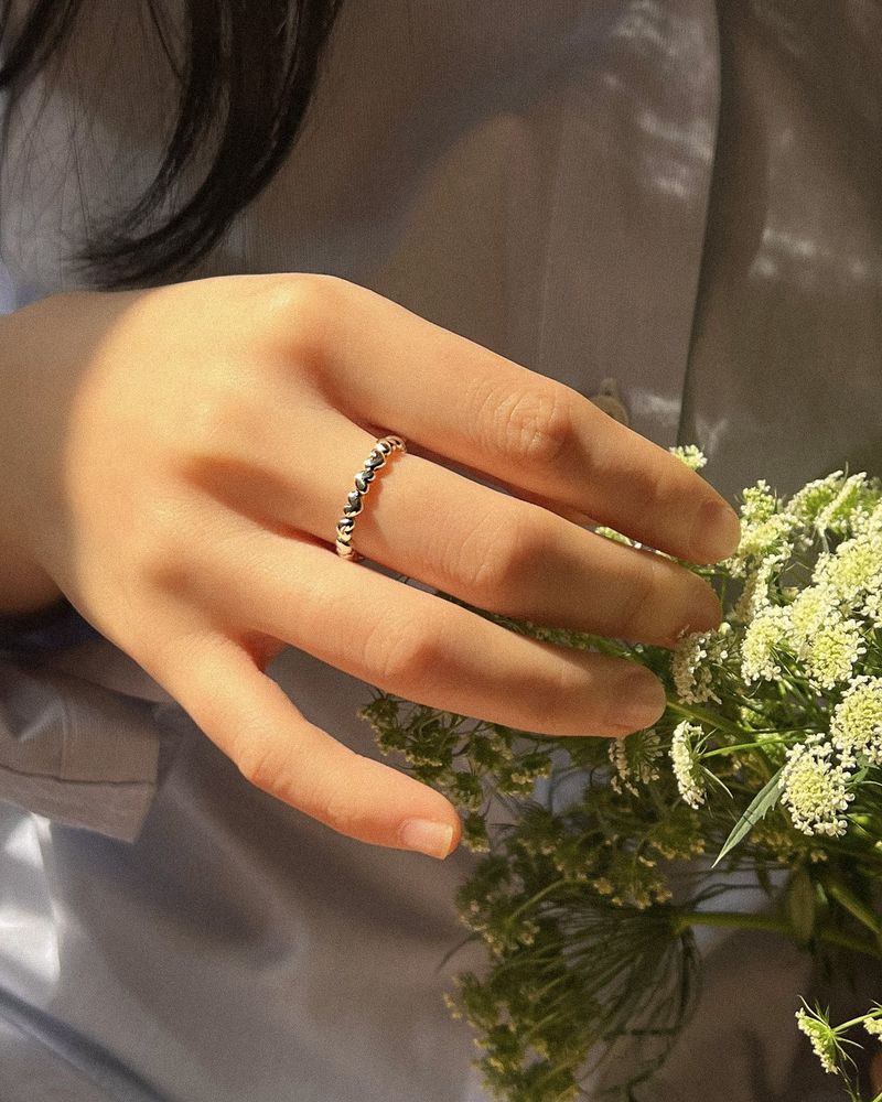 Derby heart ring (silver) *1PCS