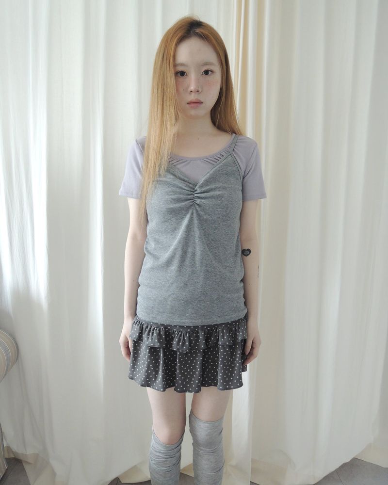 SIO SHIRRING CAMI