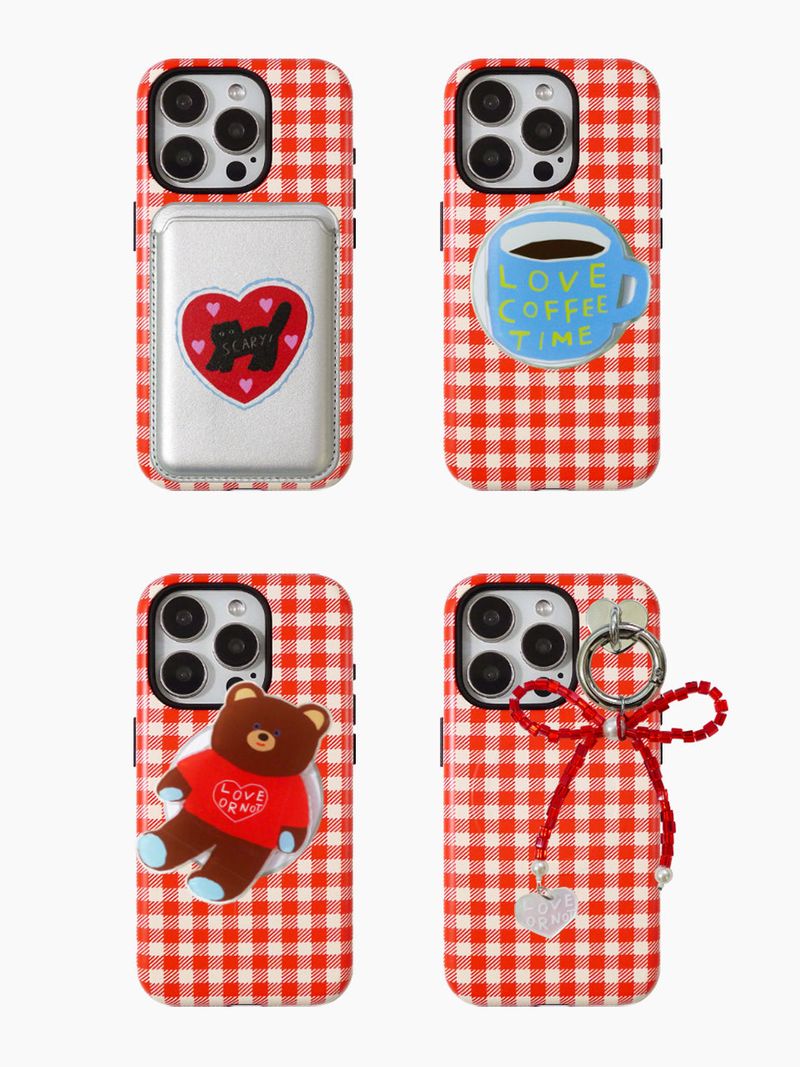 [MADE]Red Check-Matt Magsafe Tough Phonecase