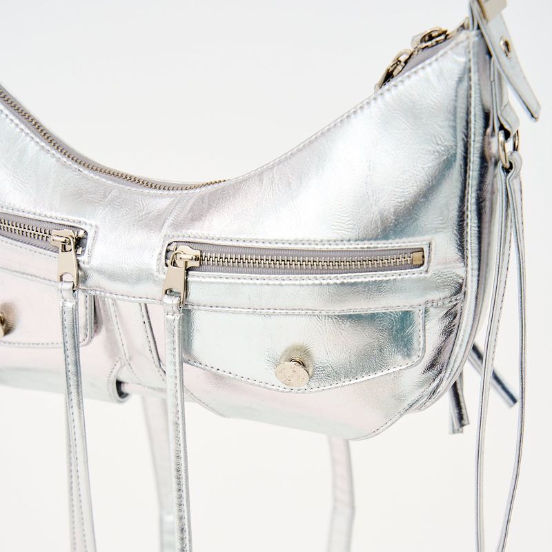 Silver Hobo Bag