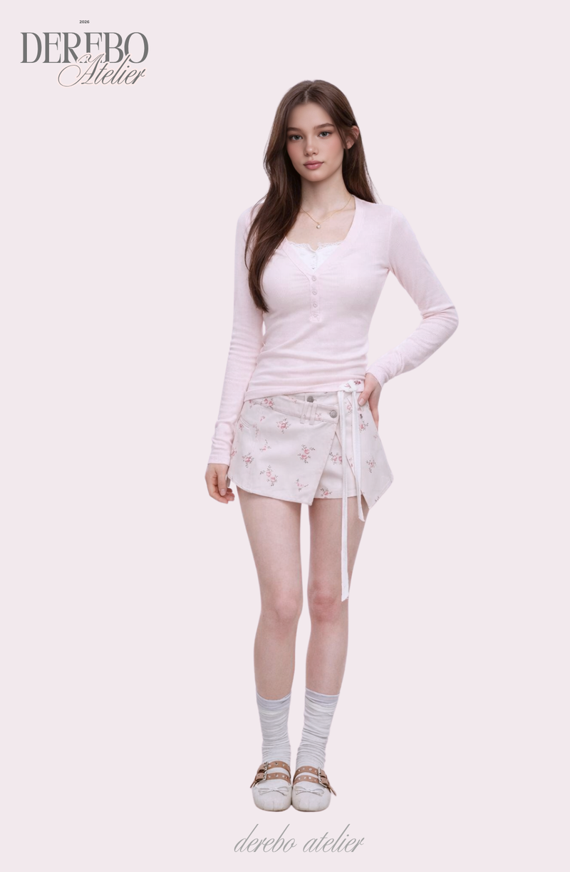 Sugar Flower Mini Pants Skirt