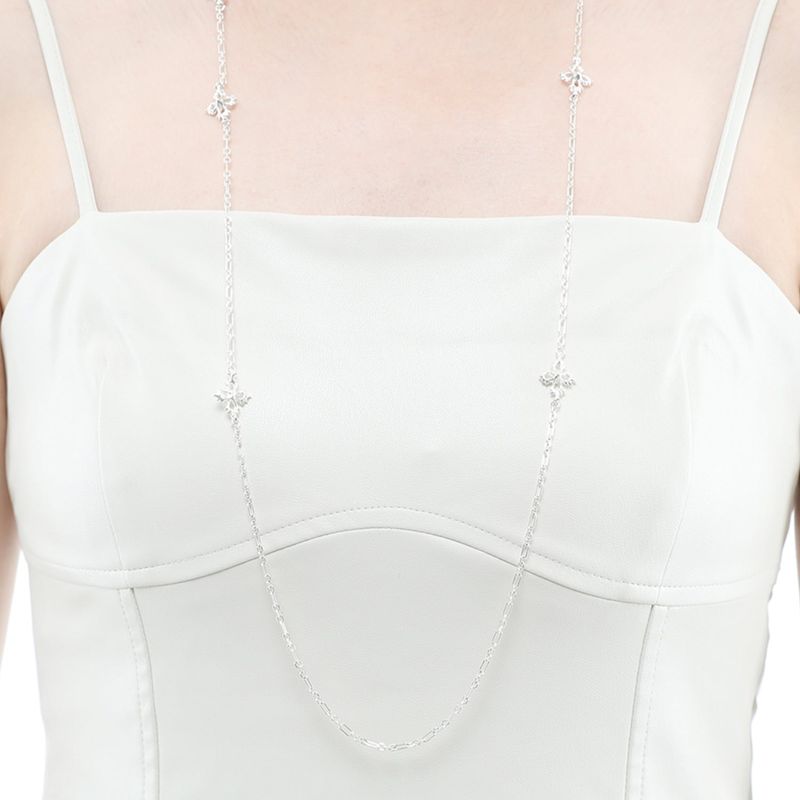 UNIT LONG CHAIN NECKLACE ( silver 925 )