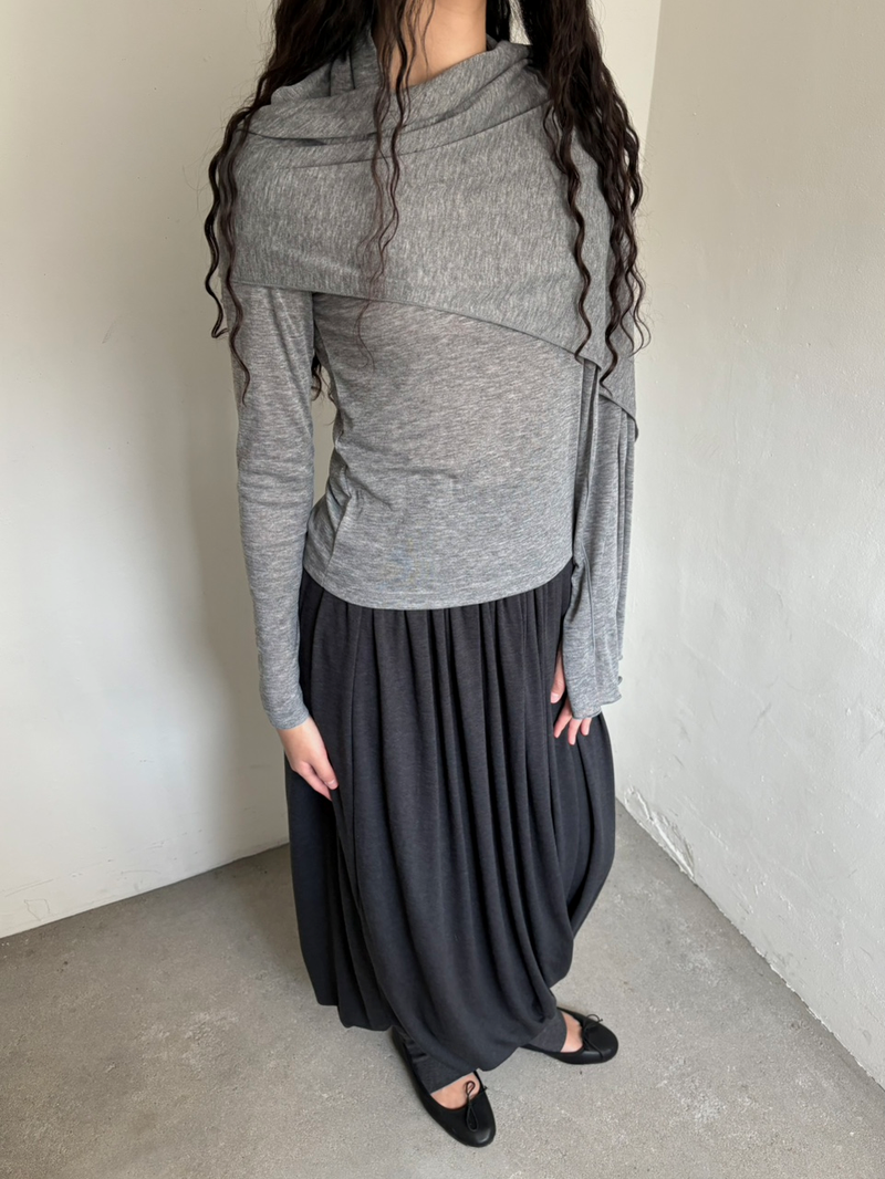 Bloom shirring skirt