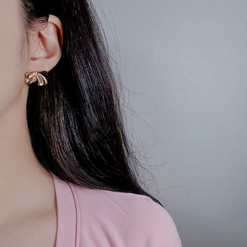 ジェーンリボンピアス - Gold Color