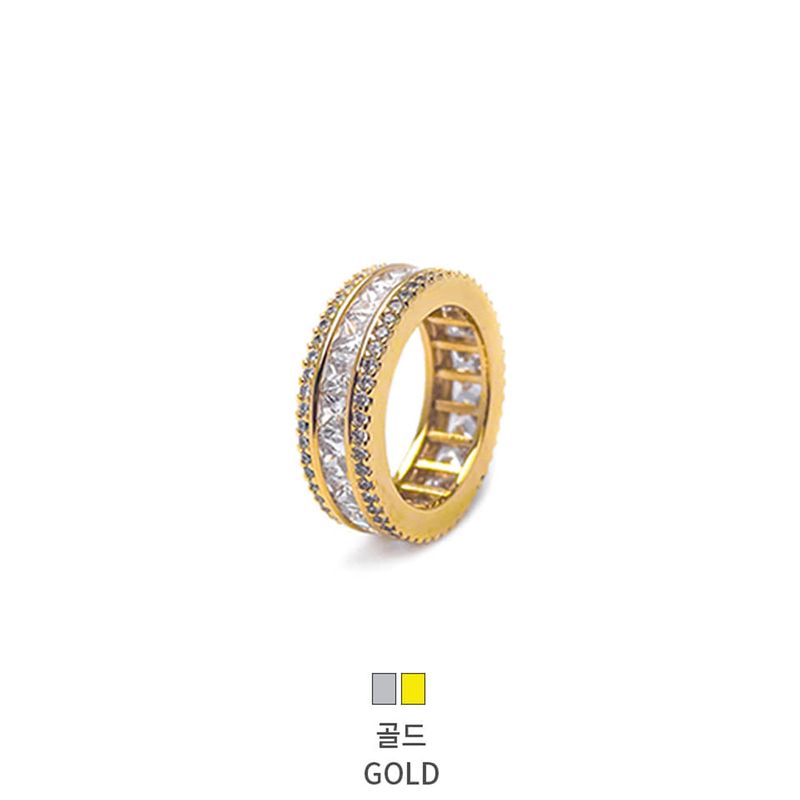 blackpurple（ブラックパープル）の「[BLACKLABEL] AAA DIA Crystal 3-line ring gold（Accessories）」