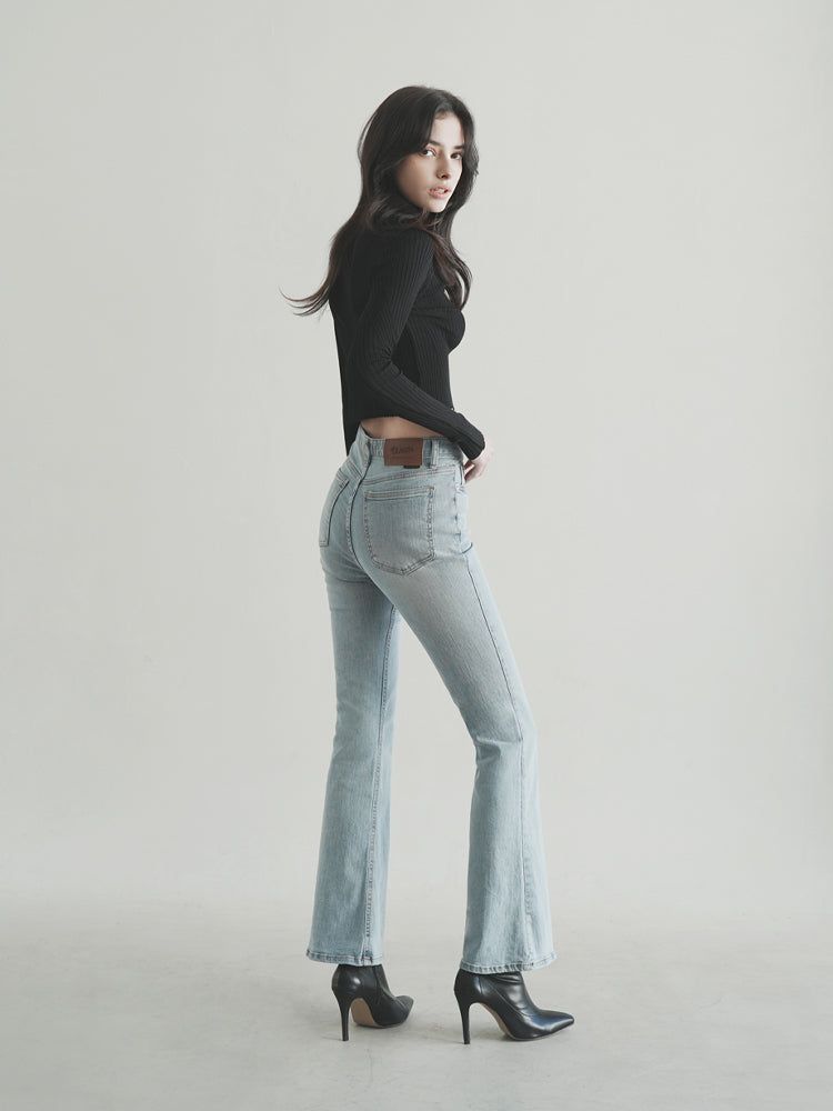 W105 BOOTS CUT DENIM PANTS_LIGHT BLUE
