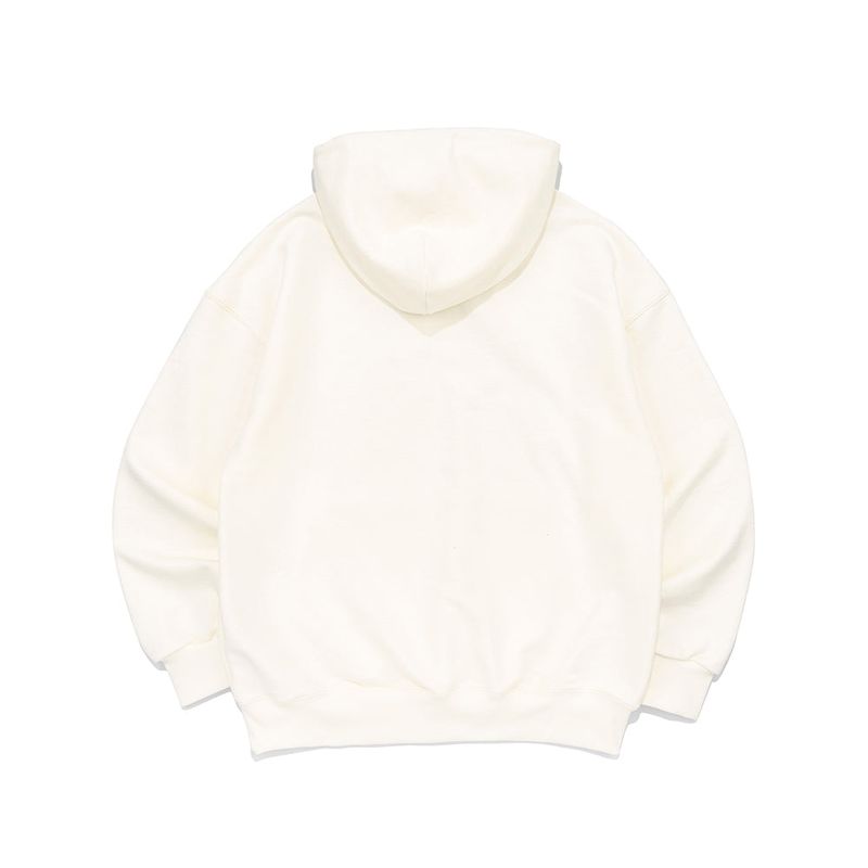 CHROME OVAL LOGO HOOD TEE-IVORY