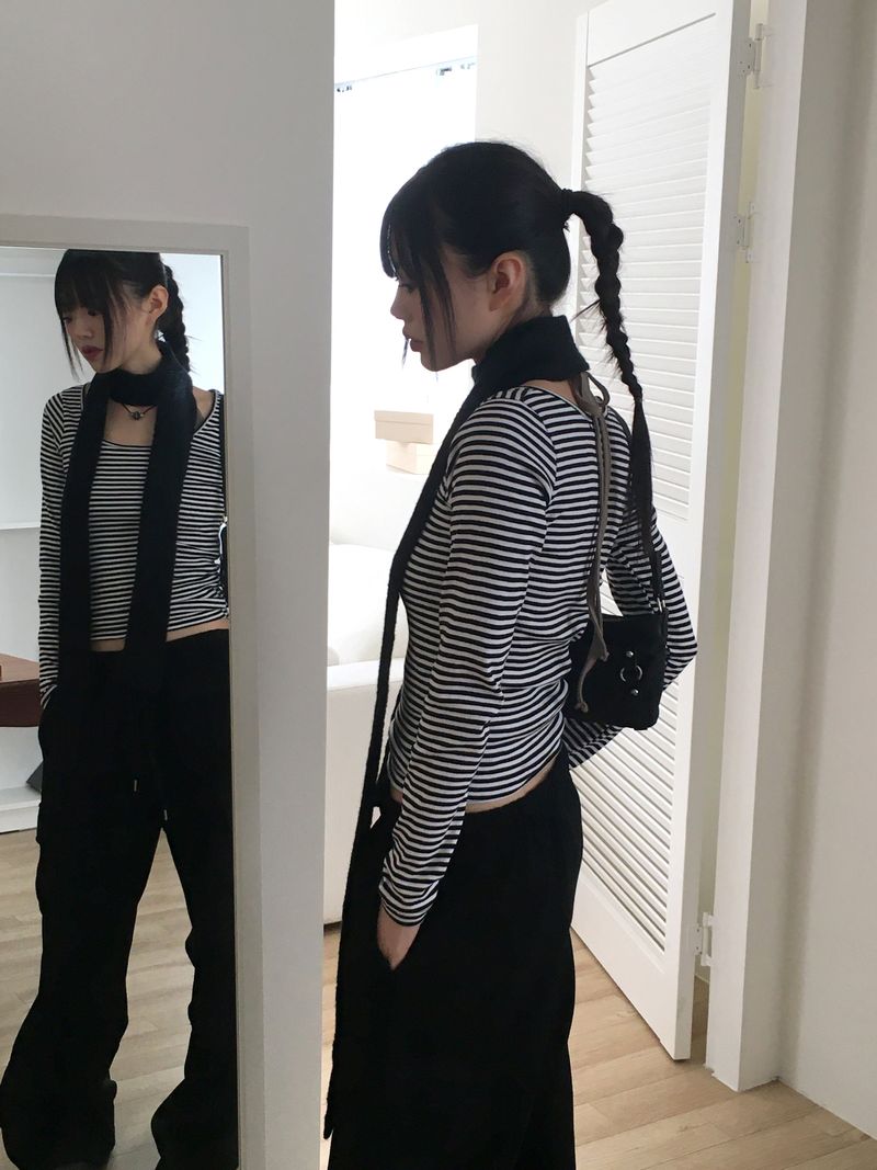 Lanpi slim knit muffler