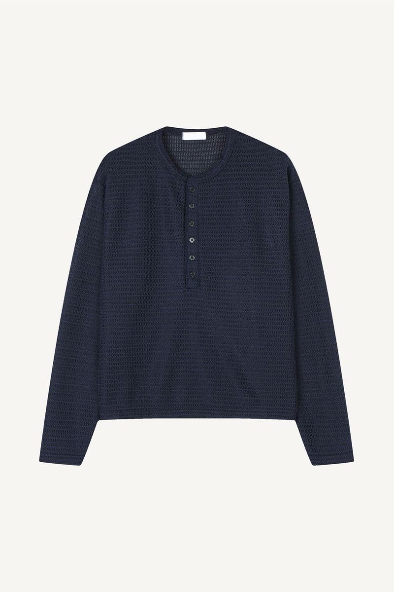Henry Neck Punching Long Sleeve