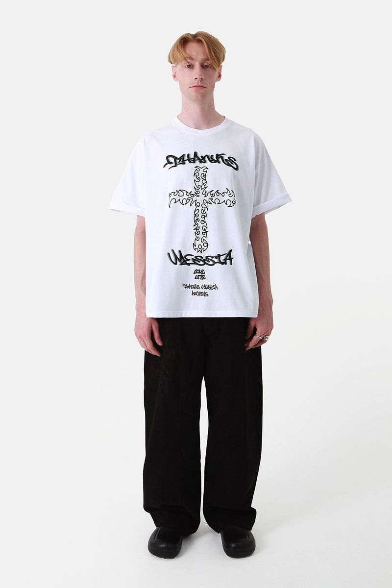 ARCHIVE CROSS TSHIRT-WHITE